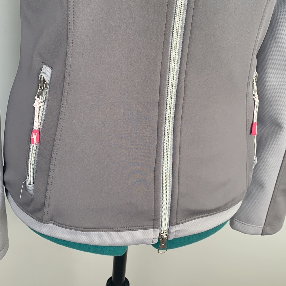 Ladies Grey Riding Jacket with Pockets - Picture 3 of 9